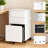 15.75'' Wide 3-Drawer Mobile File Cabinet, All-Steel Metal Storage on Wheels, Two Shallow & One Deep Drawer for Office/Home, Fully Assembled, White, 110lbs/Drawer, Anti-Tip Design White-1361530372