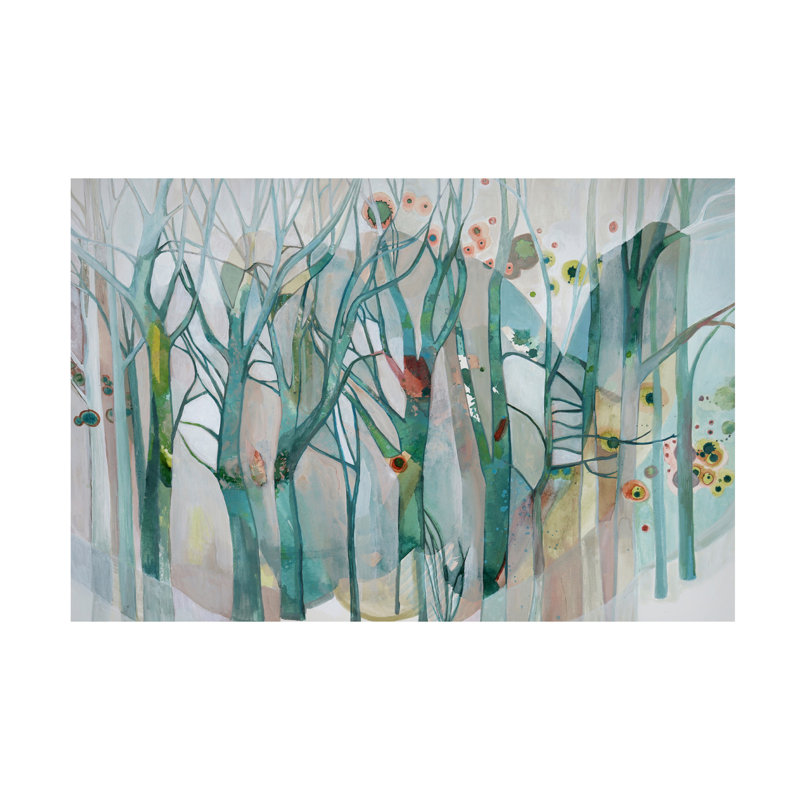 Art mural sur toile tendue - "Lorsque les arbres dansent" par Farren Lee pour décoration de salon, de chambre à coucher ou de bureau - 12 x 19