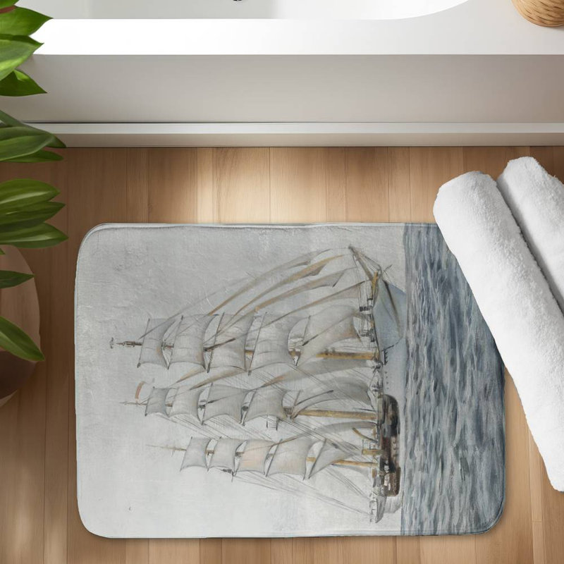 Feguens Non-Slip Bath Mat, 17"W x 24"L