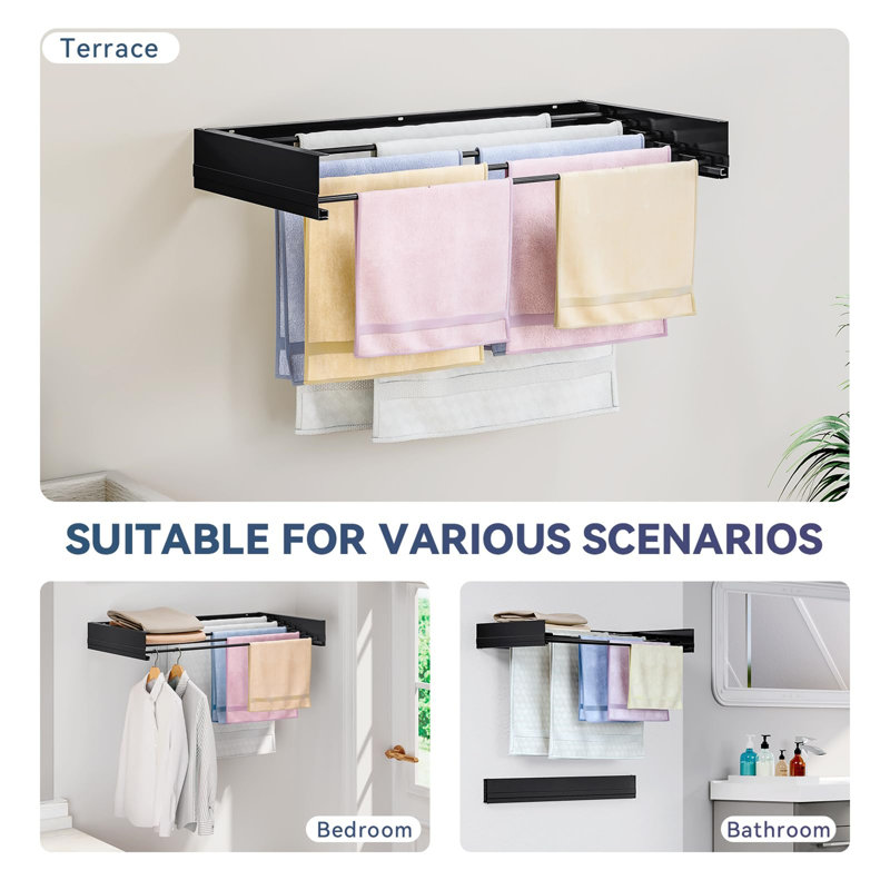 Metal Foldable Wall-Mounted Drying Rack