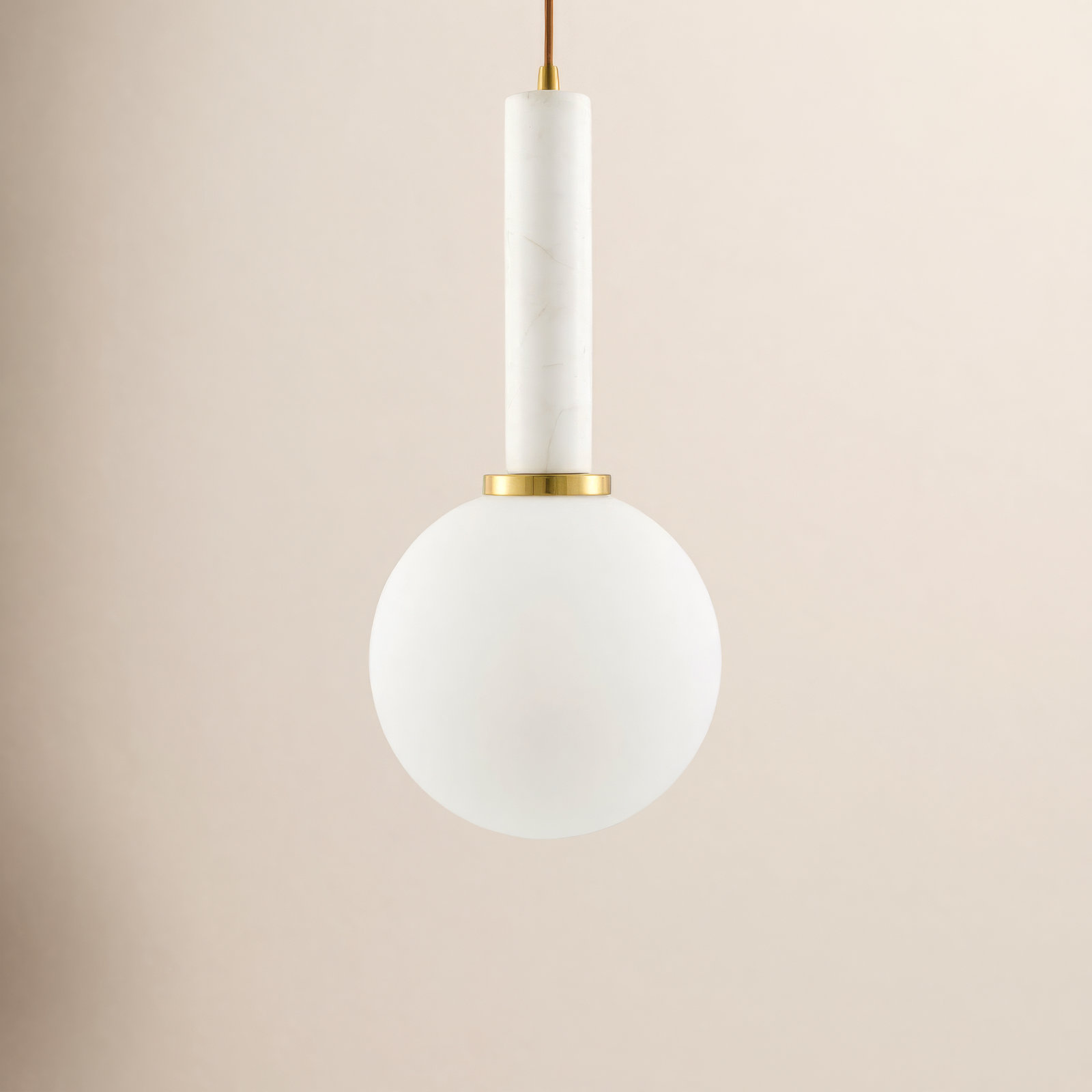 Single Light Pendant, White