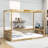 Wooden Canopy Floor Bed With Fence-1985284434-1985284433