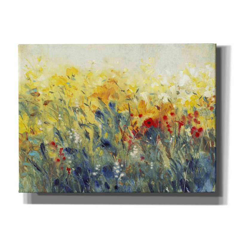 «Flowers Sway I» par Tim O'toole, art mural sur toile, H 12 po x l 16 po x P 0,75 po