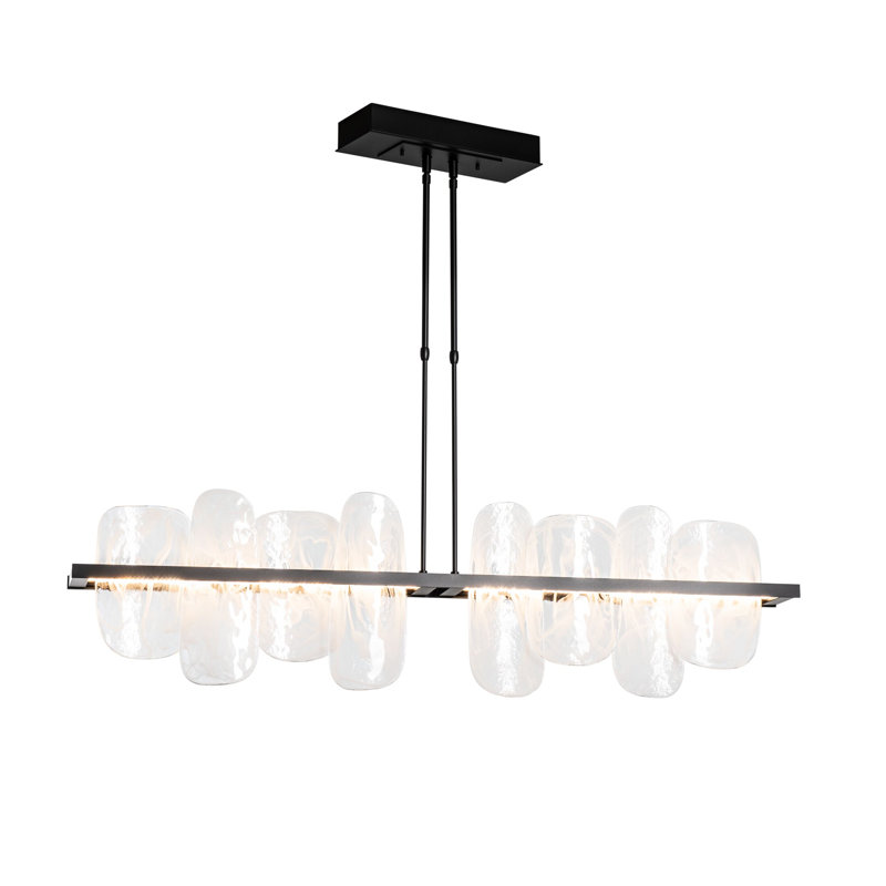 Vitre 1 - Light Kitchen Island Linear LED Pendant, Black