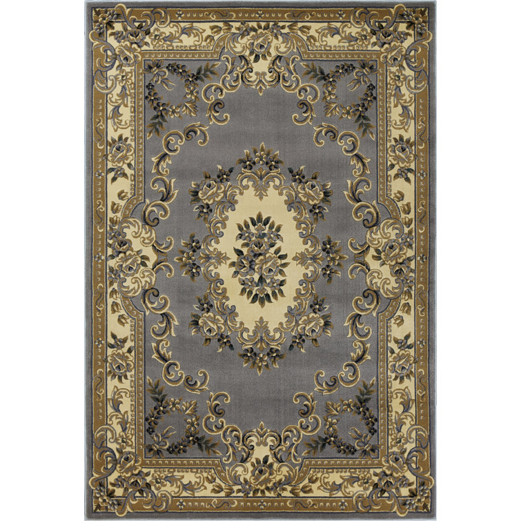 Tapis beige / bleu ardoise Barwin