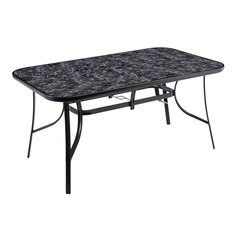 Rectangular Outdoor Table, 72.5" H x 150" W x 90" D