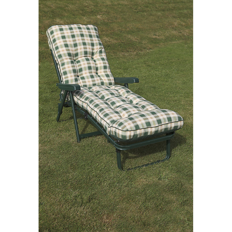 Ozzie Sun Lounger Cushion, Pavia Check