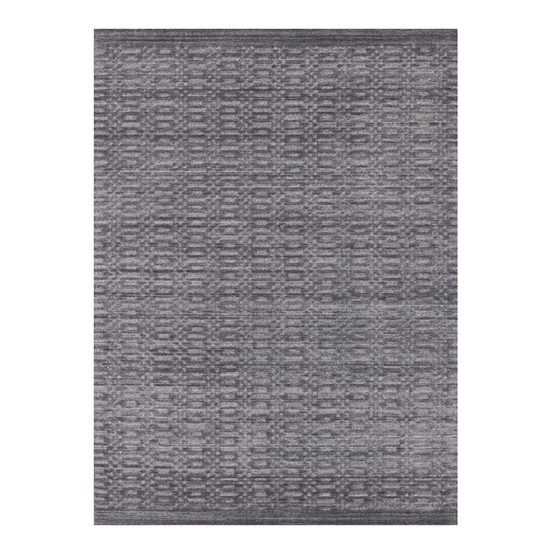 Tapis gris foncé tissé à la main 9 pi x 12 pi 9 po x 12 po