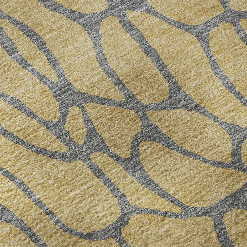Premium Machine Washable Colmenero AMF1023 Geometric Rug, Round 8'