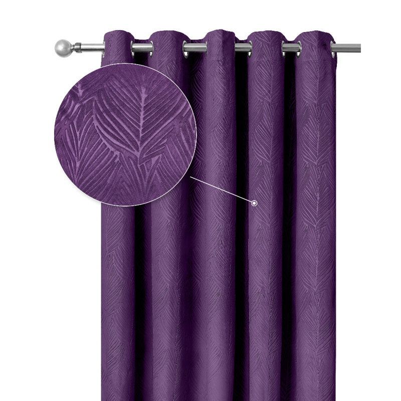 Wiburgh Blackout Curtain Panel Pair, Purple, 168cm Width x 137cm Drop