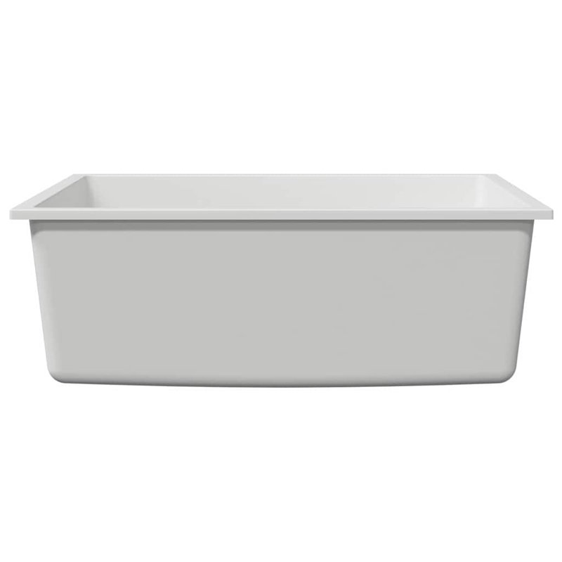 Kitchen Sink Granite, 20cm H  x 54cm W  x 44cm D, White