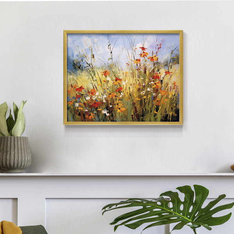 Série florale - CXL III - Reproduction encadrée - Restickable, H 8 po x l 10 po