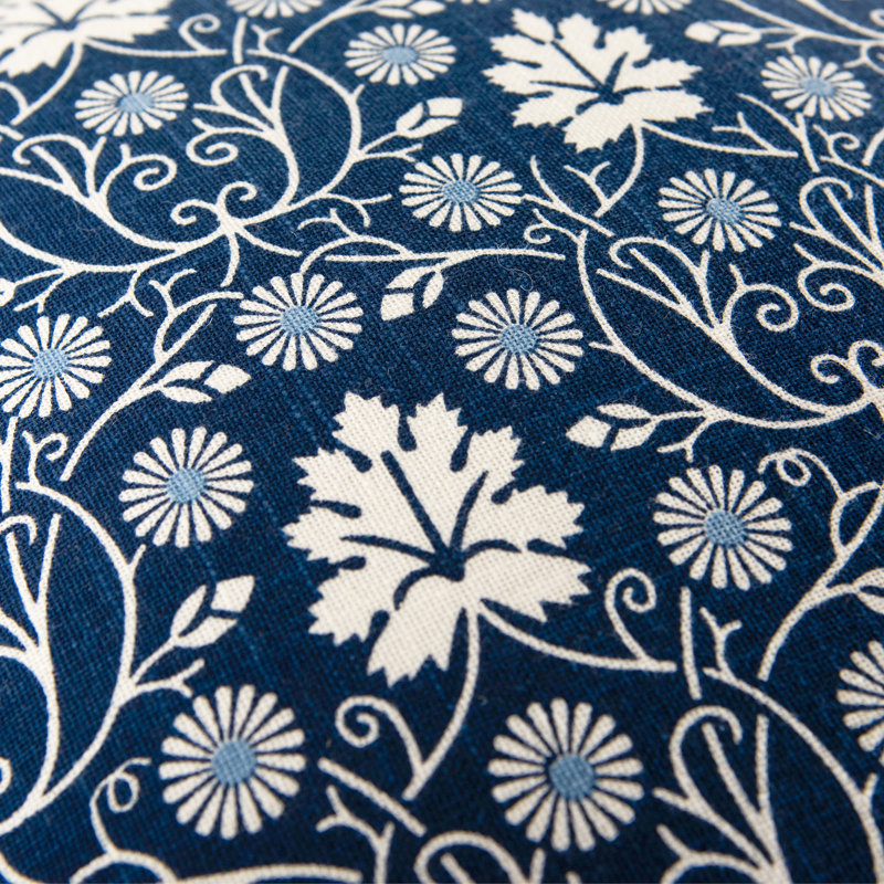 100% Cotton Throw Pillow, Blue/Natural, Down Blend