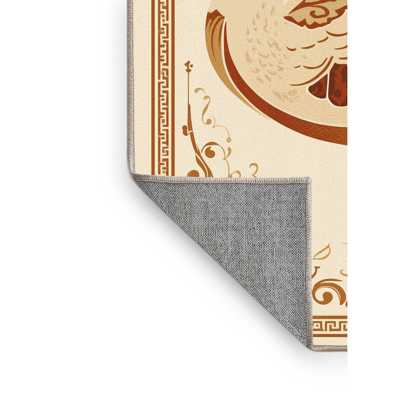Tapis oriental beige lavable à la machine Pavnes Swan, 7 x 10
