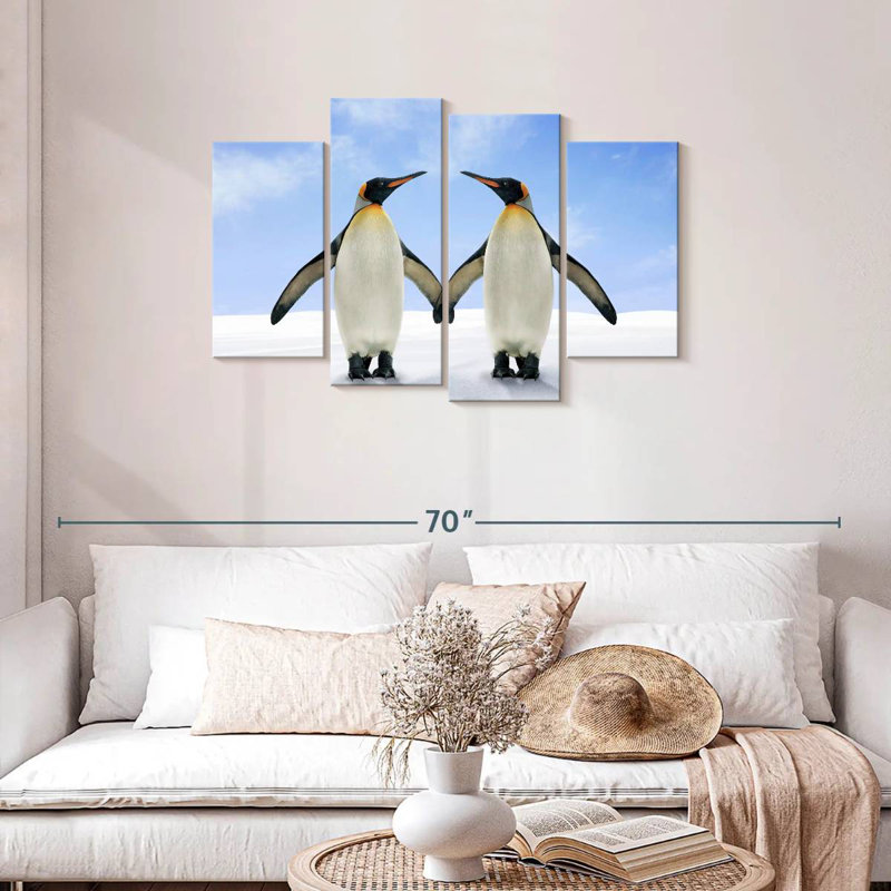 Brampt Two Flapping Penguins, 27" H x 43" W