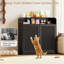 Armoire à poubelle incurvée basculante de 2 x 13 gallons avec crochets-136920120-136920122