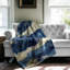 Bleu artistique - couverture sherpa de qualité supérieure 1 pièce-99458220