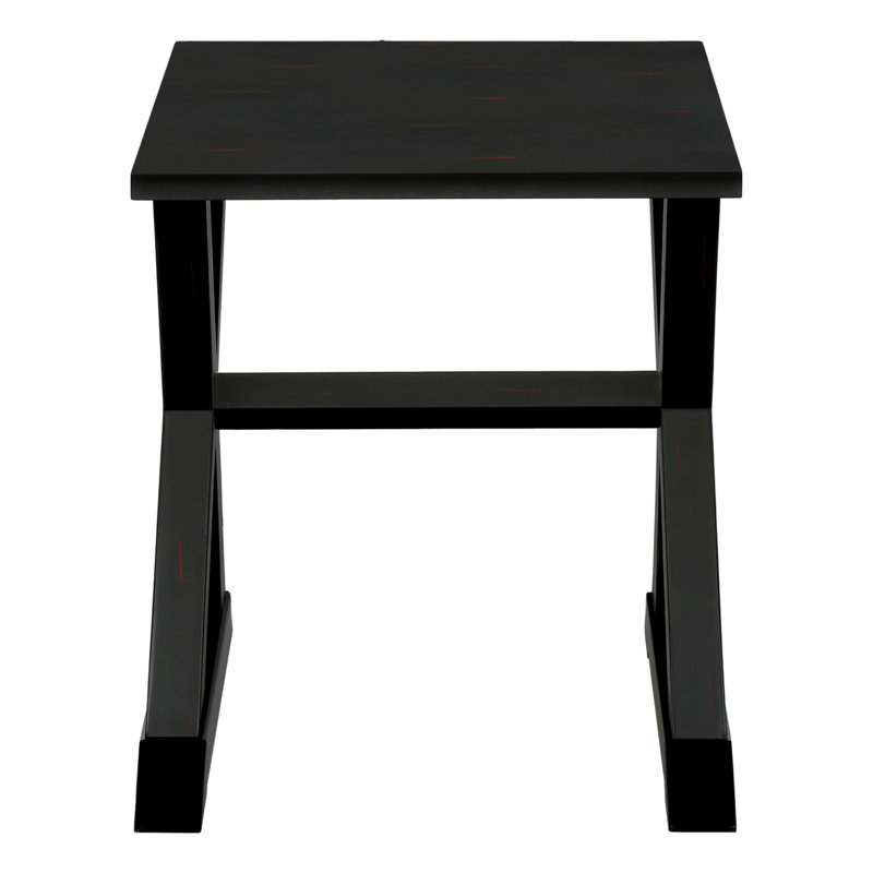 Table d'appoint, bout, table d'appoint, carré, table de chevet, chambre à coucher, lampe, placage noir, transitionnel, Noir