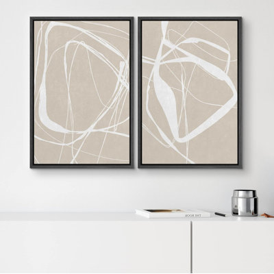 «White Line Over Contrast Green», 2 pièces