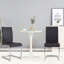 Ensemble de 6 chaises de salle à manger en faux cuir Rheese Modern avec base en métal et poignée supérieure-2108360531-2144945722-2132485983
