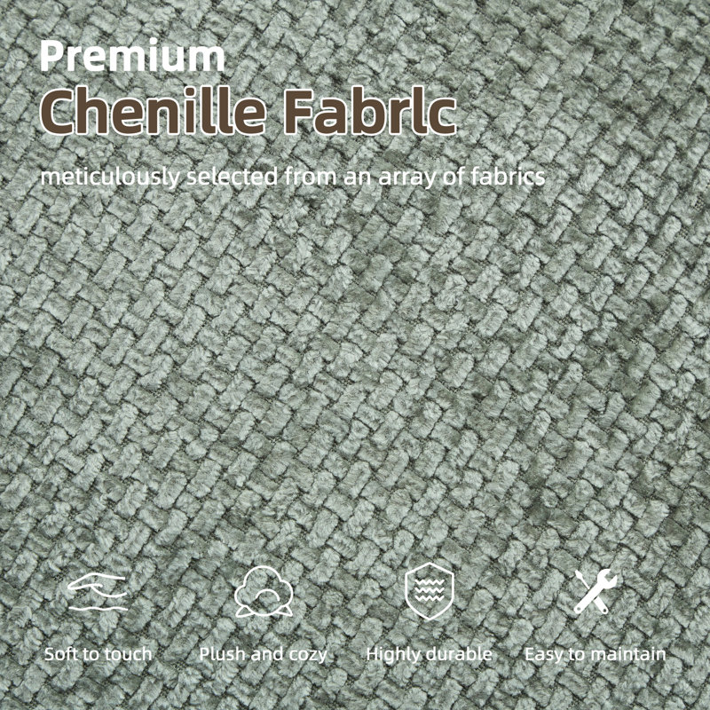 106.3‘’curved Sectional Sofa, Boucle Fabric Sectional Sofa Couch, Fabric Upholstery Couch For With Pillows For Living Room Office,apartment No Assembly Required