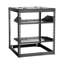 Support réseau 12U à cadre ouvert, profondeur de 23 po, tablettes ventilées fixées au mur, supportant un poids élevé, convenant à la quincaillerie de fixation au sol en classe, pouvant accueillir plusieurs appareils AV,