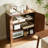 Mid-Century Modern 34" Accent Cabinet With 2 Fluted Doors-39196355