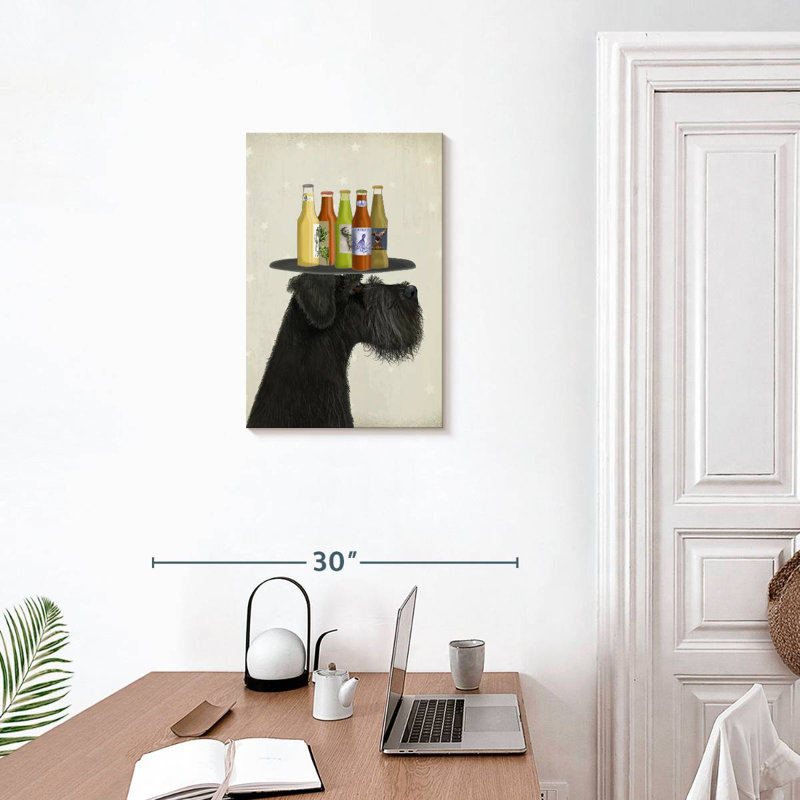 Brampt Schnauzer Black Beer Lover, 24" H x 16" W