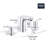 BauLoop Widespread Bathroom Faucet with Drain Assembly