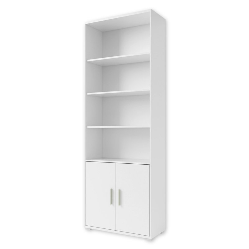 OFFICE LINE 220cm H x 79cm W Engineered Wood Standard Shelf Bookcase, White