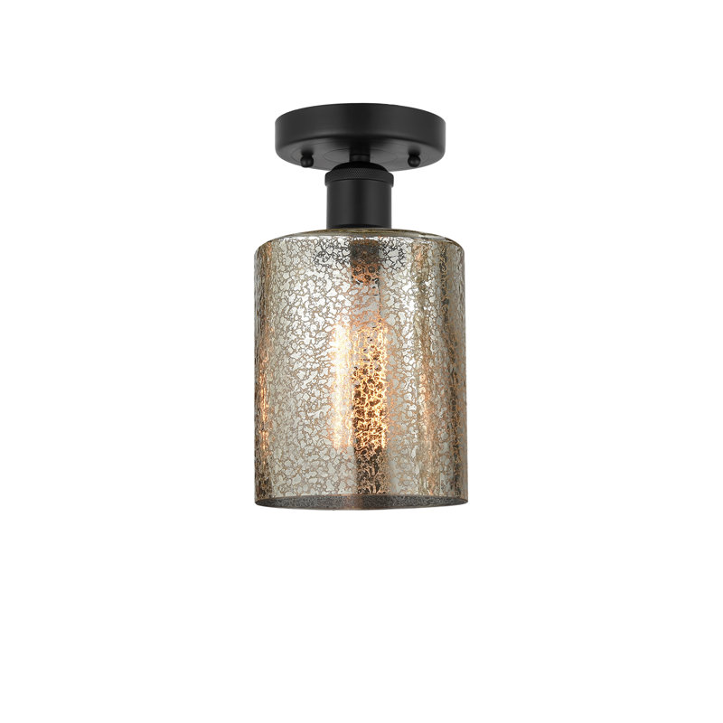Plafonnier semi-encastré 5 lumières Anelise, Noir mat