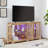 4-Door LED Curio Cabinet with Adjustable Shelves-1289160284