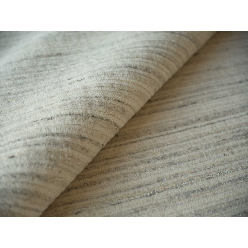Elko Handmade New Zealand Wool, Silver Area Rug, Rectangle 10' x 14'