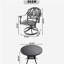 3-Piece All-Weather Cast Aluminum Dining Set, Include 2 Swivel Chairs and 39.37" Round Table With Black Frame