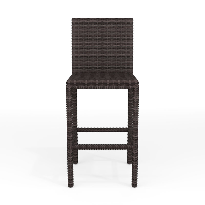 Martha Stewart Bedford Outdoor Rattan Wicker Bar Stools, Brown, Brown