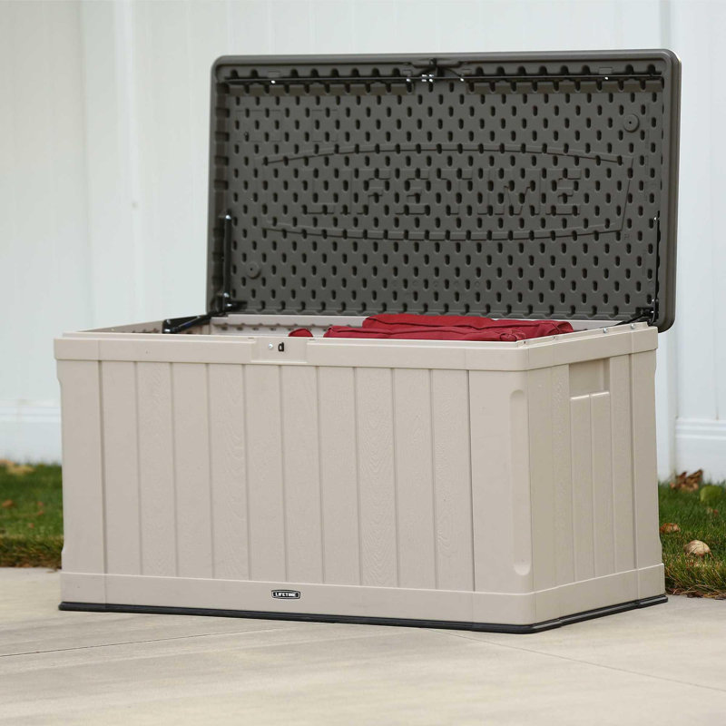 Heavy-Duty 435L Resin Storage Box, Desert Sand Tan