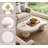 Modern 47" Cloud-Shaped Coffee Table with Three Ball Legs, Minimalist Low Accent Table for Living Room and Lounge Spaces-890196492-890196495