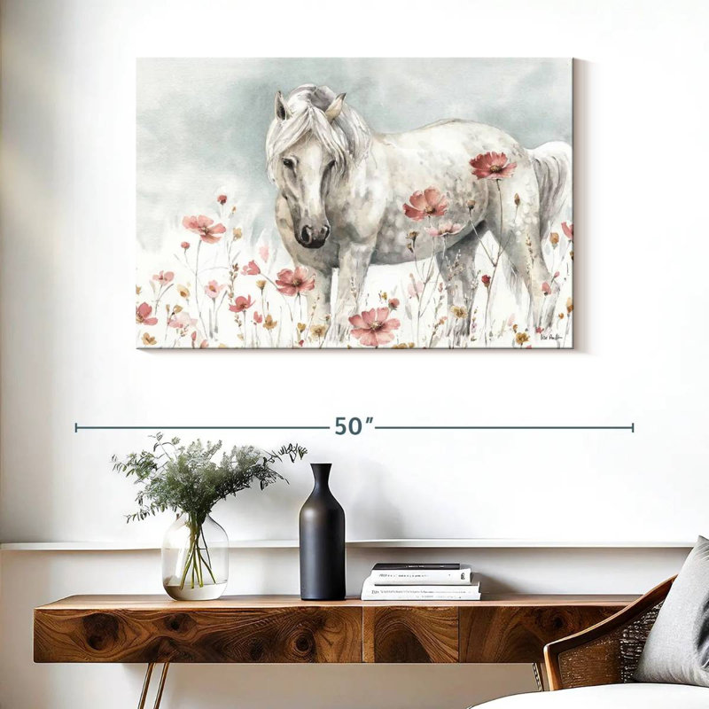 Brampt, superbe cheval sauvage I, H 26 po x l 39 po