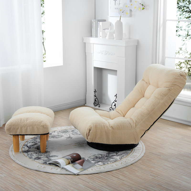 Lazy For balcon Stargazing - Chaise réglable avec décompression 3D, 14 appuis-tête, rembourrage en métal et en bois, dossier inclinable simple blanc 3 couleurs, siège à ressorts intégré, éponge élastique à mémoire de forme,