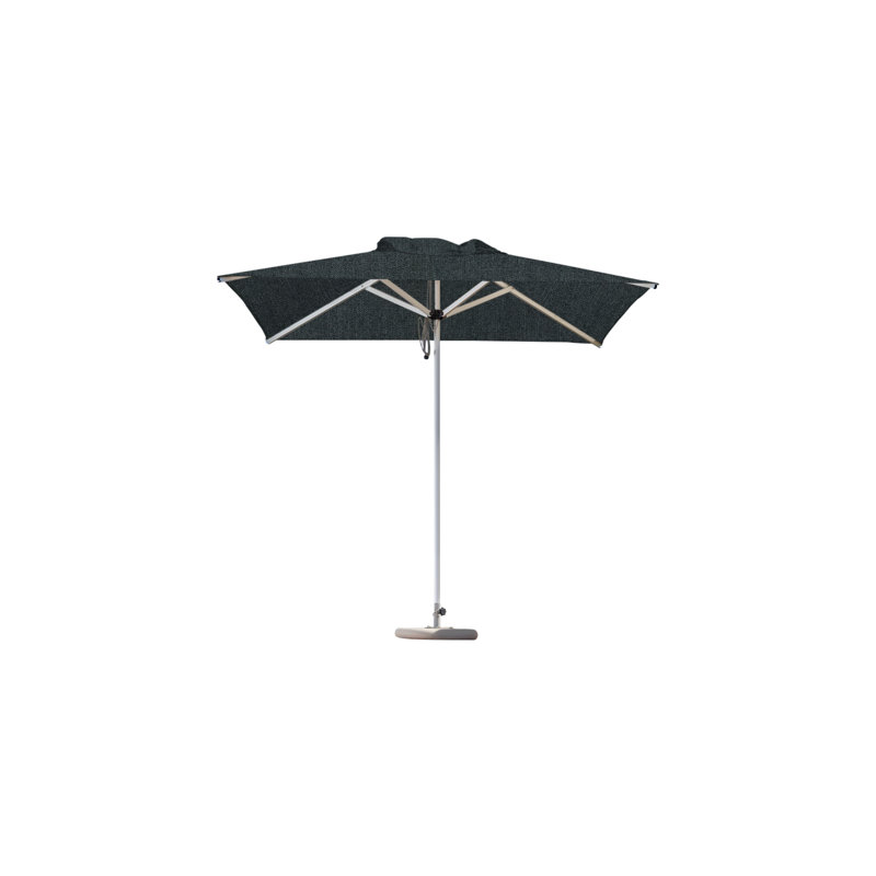 Mistral Square Market Umbrella, CBS + 2" Galvanized Tube, Pewter, 8'3"