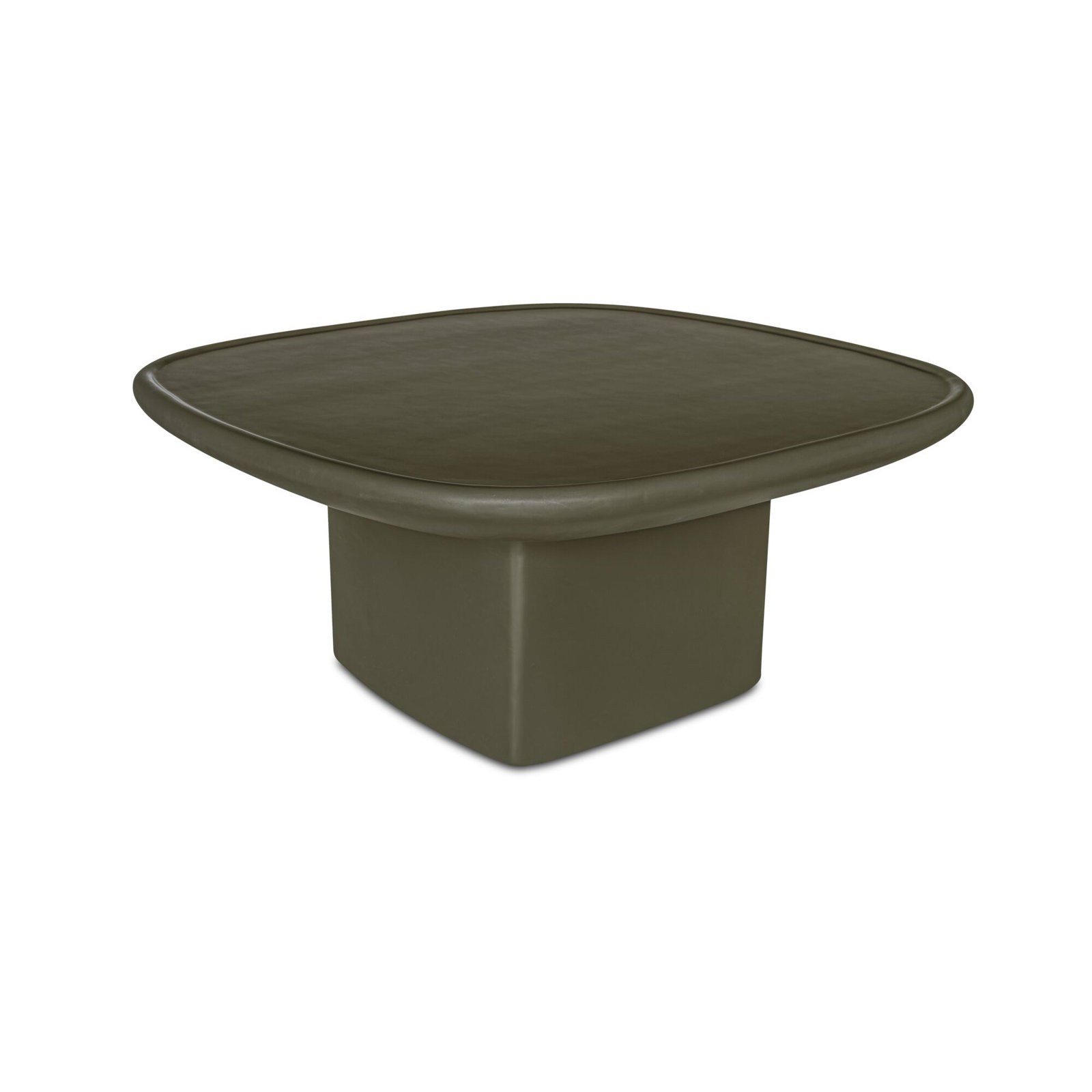 35'' Concrete Outdoor Coffee Table, Green