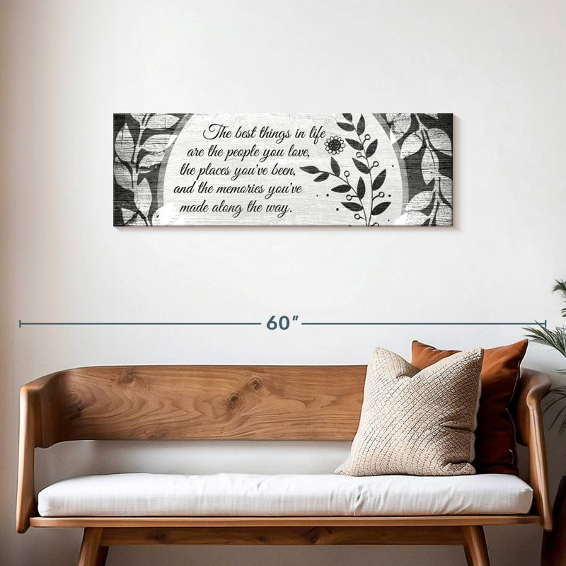 Best Best in Life Quote - Impression sur toile tendue, H 14 po x l 42 po x P 1,25 po