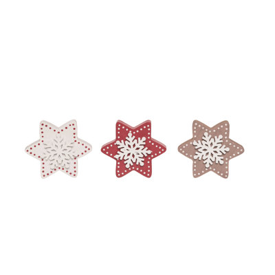  Ensemble de 3 décorations de table Winter White