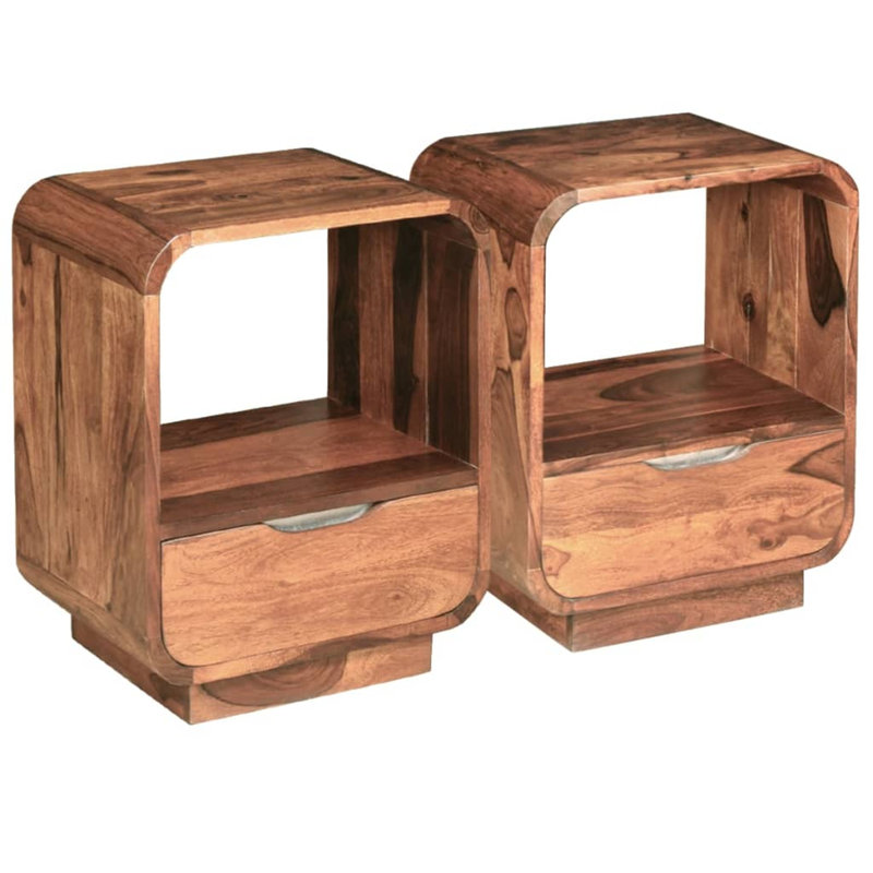 Wendelgard 40cm W Solid Wood Bedside Table