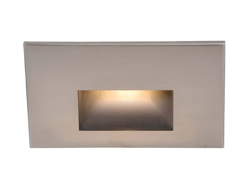 LEDme Integrated LED Step Light, Brushed Nickel, 120, Amber