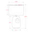 Lampe de table standard en céramique blanche et abat-jour en lin Tasha, H 25,55 po x l 15,86 po x P 10,71 po