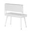Bureau d'ordinateur avec rangement blanc et tableau magnétique effaçable à sec, blanc