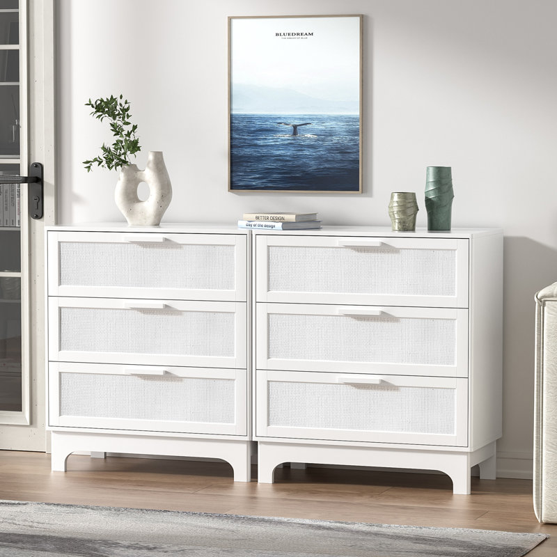Image result for Highland Dunes Bedroom Dressers White Dresser (set Of 2) | Wayfair