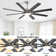 66 Inch Low Profile ABS Ceiling Fan With Dimmable Lights And Smart Remote Control 6 Speed Reversible Noiseless DC Motor For Indoor