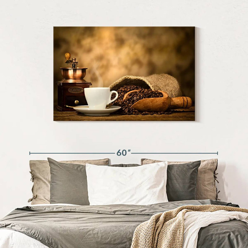 Impression sur toile Rustic Coffee, H 30 po x l 45 po x P 1,25 po